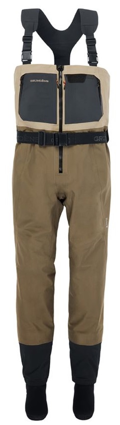 Grundéns prsačky men´s boundary zip stockingfoot wader stone/otter - xl 46-47