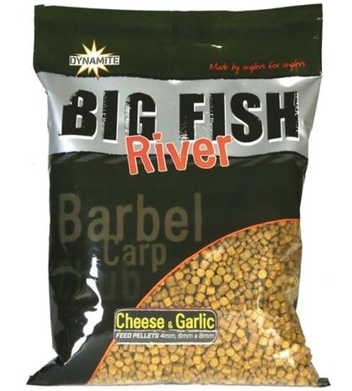 Dynamite baits pellets big fish river 1,8 kg 4/6/8 mm - cheese garlic