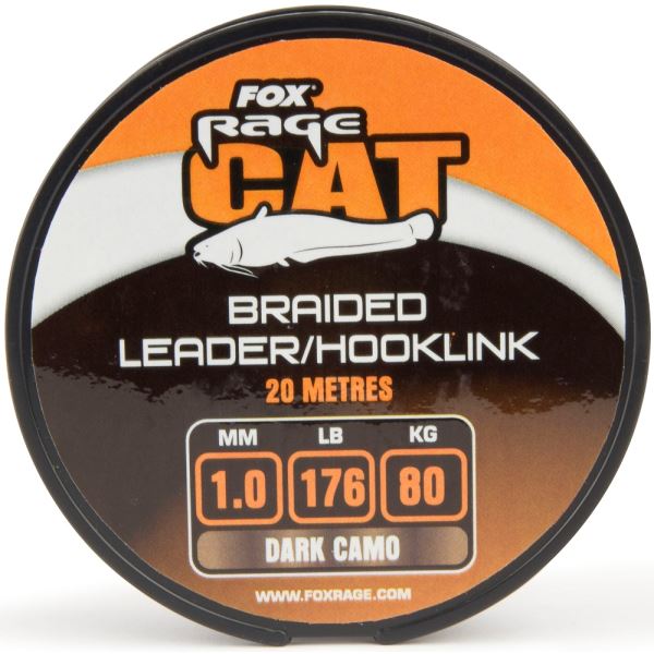 Fox Rage Cat Návazcová Šňůra Braid Leader 20 m Dark Camo