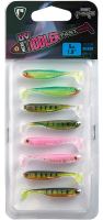 Fox Rage Gumová Nástraha UV Micro Tiddler Fast Mixed Colour Pack 5 cm 8 ks
