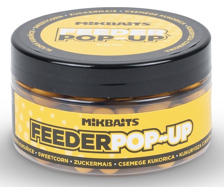 Mikbaits plovoucí boilie feeder pop-up 100 ml 8+12 mm - sladká kukuřice