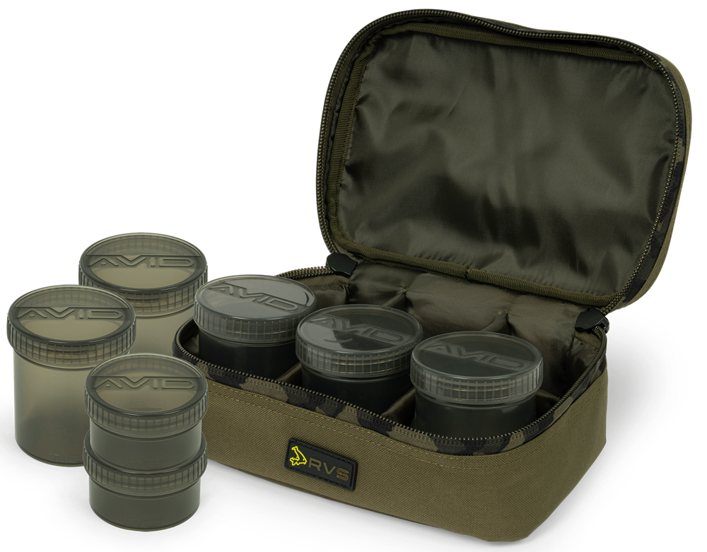 Avid carp pouzdro rvs 8-pot hookbait pouch