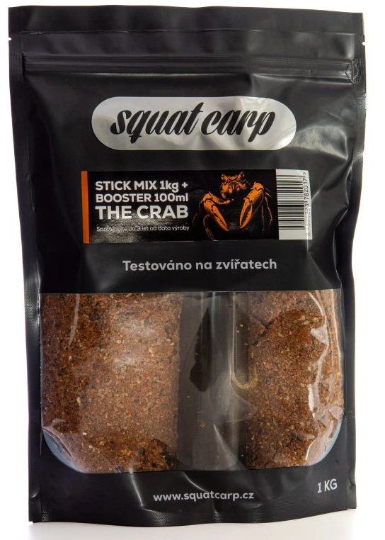 Levně Squat carp stick mix the crab 1 kg + booster 100 ml