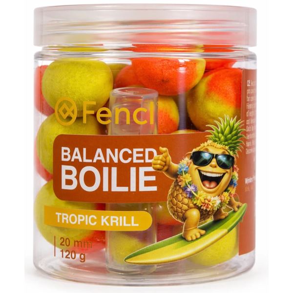 Fencl Vyvážené Boilie Balanced Tropic Krill 120 g 20 mm