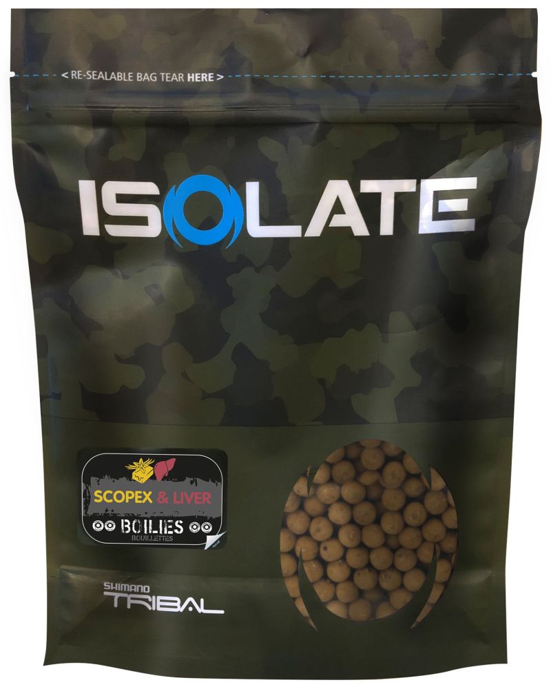 Levně Shimano boilie isolate scopex liver - 18 mm 3 kg