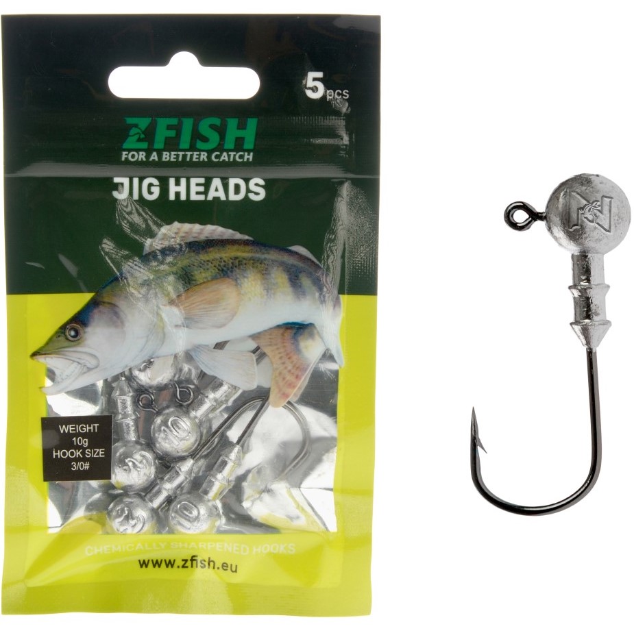 Levně Zfish jig hlavička jig head 5 ks - háček 2/0 - 8 g