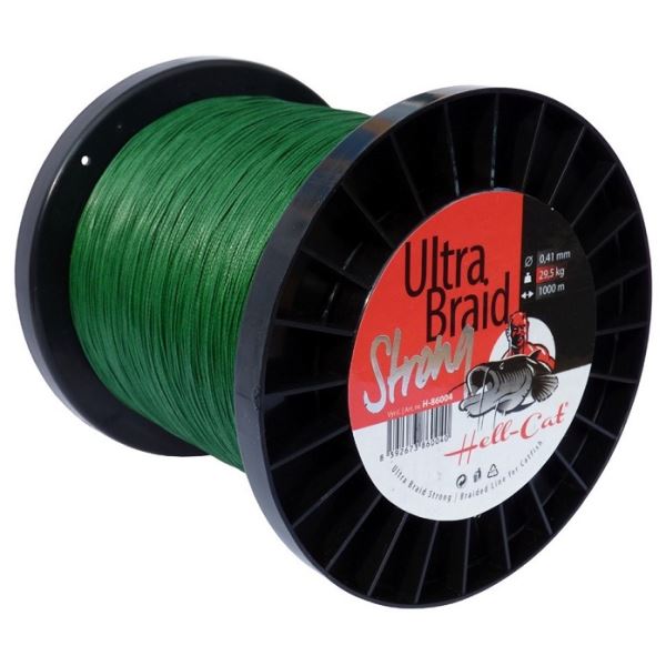 Hell-Cat Splétaná Šňůra Ultra Braid Strong Zelená 200 m Průměr 0,60 mm / Nosnost 54,5 kg