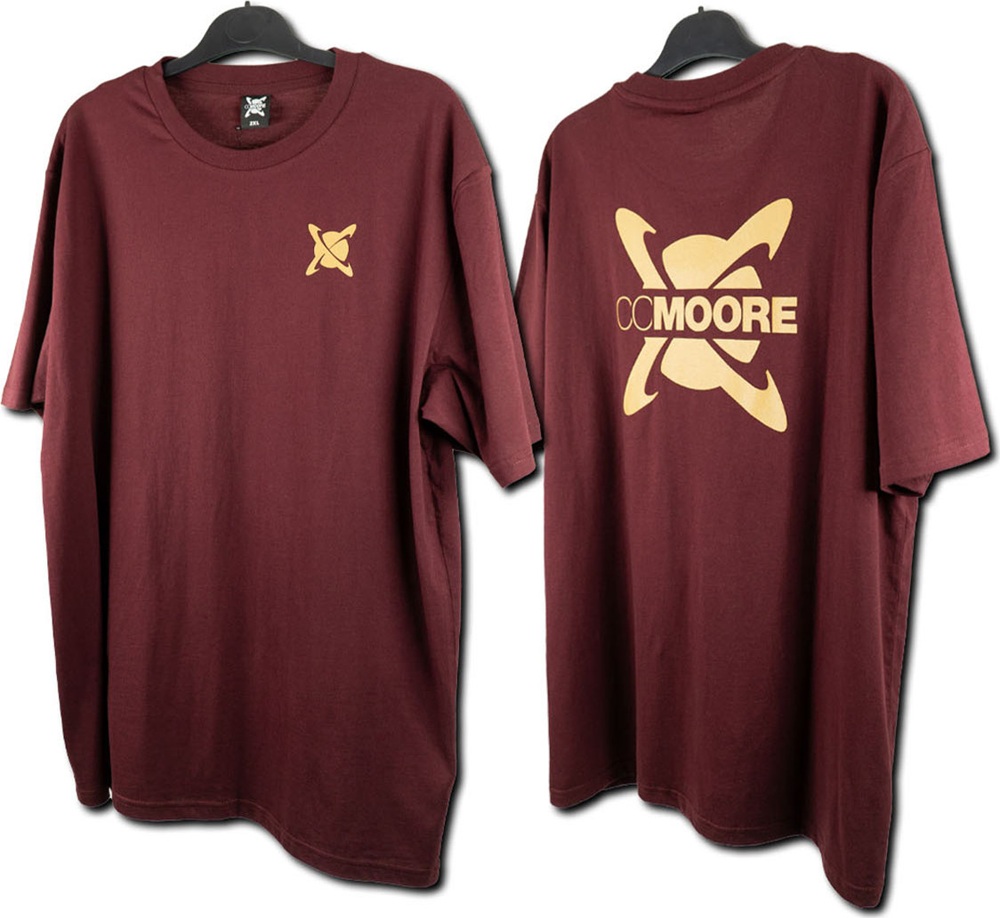 Cc moore tričko burgundy t-shirt - xl