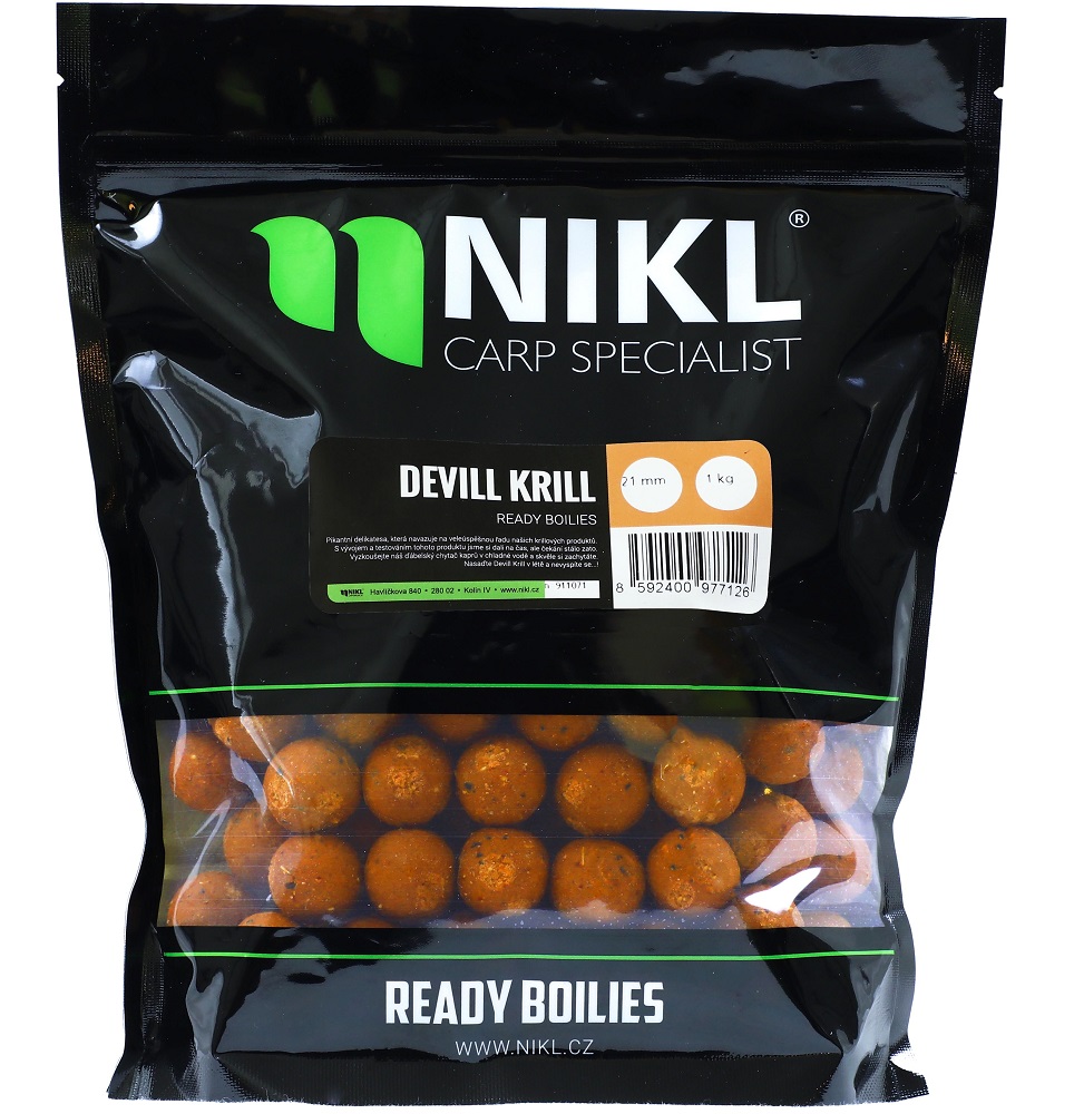 Nikl boilies devill krill - 1 kg 18 mm