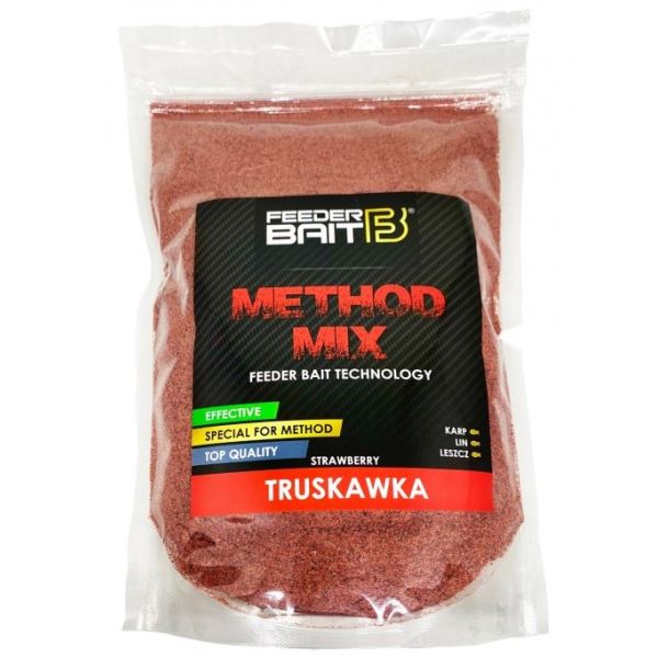 FeederBait Methodmix Strawberry 800 g