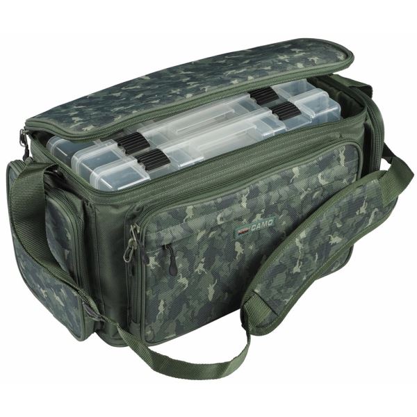 Mitchell Taška MX Camo Tackle Bag L + 3 Tackleboxy