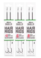 Korda Návazce Basix Hair Rigs Wide Gape 2 ks - 25 lb Velikost Háčku 4