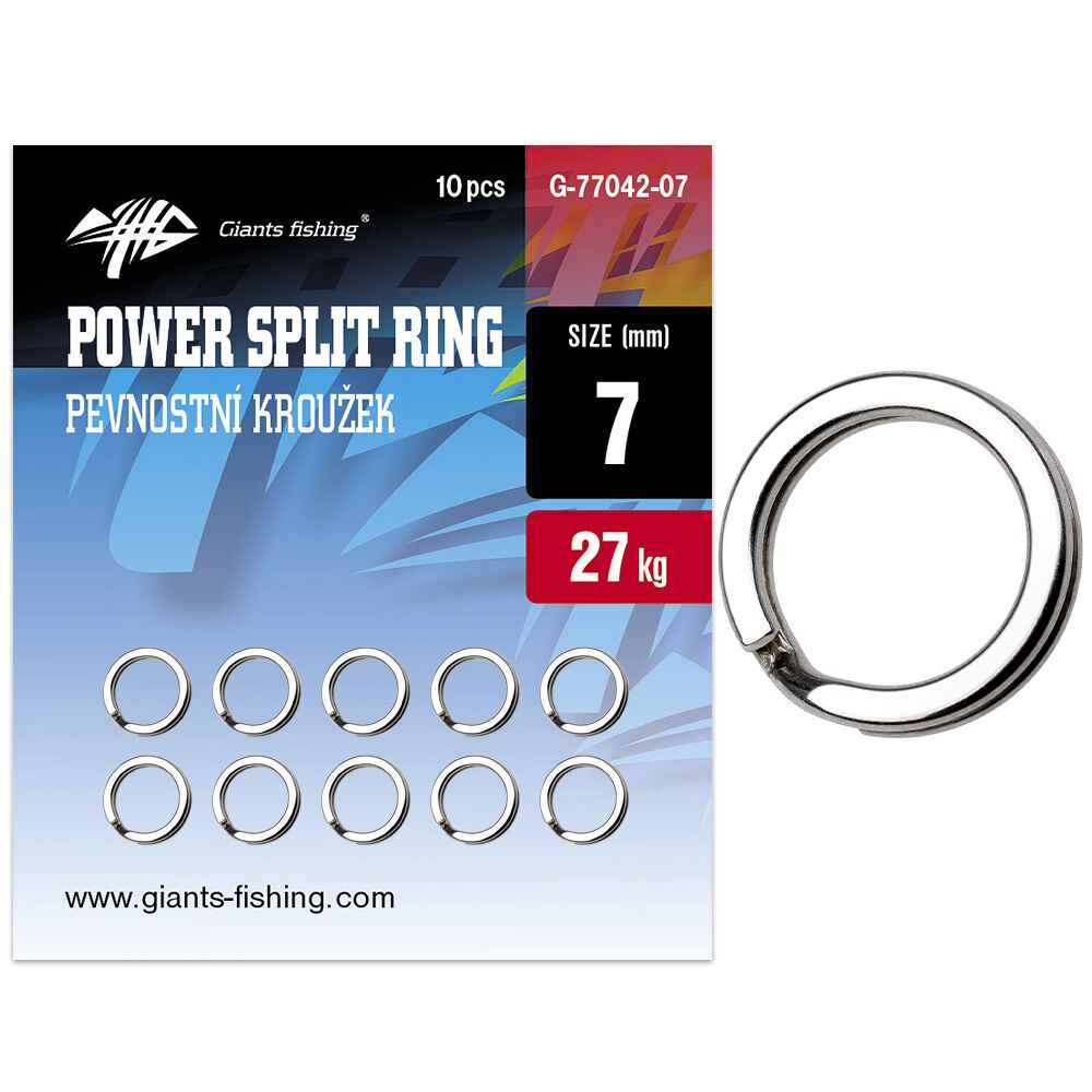 Giants fishing kroužek pevnostní power split ring 10 ks - 6 mm 23 kg