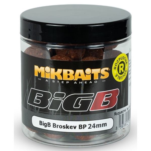 Mikbaits Rozpustné Boilies BigB Broskev Black Pepper 250 ml