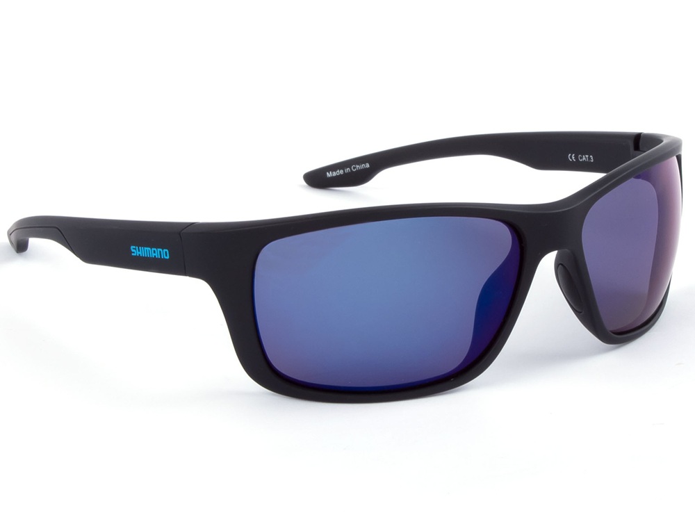 Shimano polarizační brýle eyewear matte black & blue mirror
