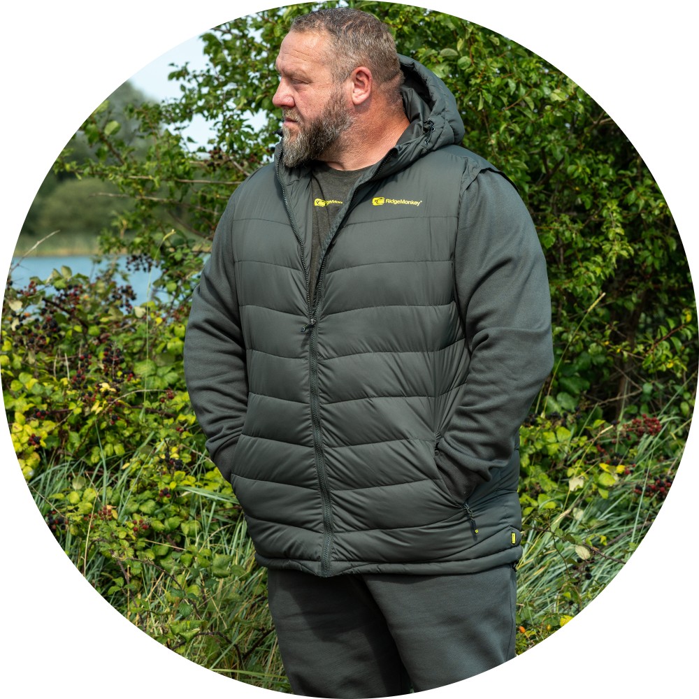 Levně Ridgemonkey bunda apearel thermapro hybrid coat green - s