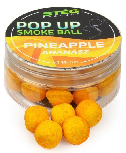 Levně Stég plovoucí boilie pop up smoke ball 25 g 14 mm - pineapple