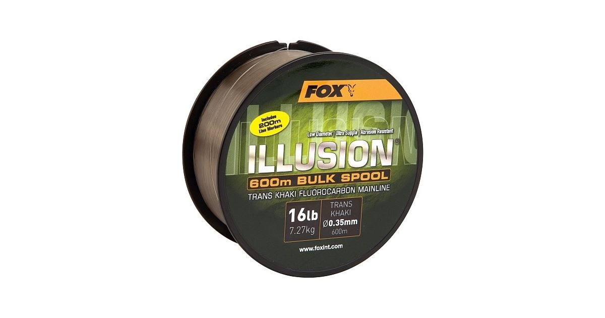 Fox Vlasec Fluorocarbon Illusion Mainline Trans Khaki m Průměr mm Nosnost