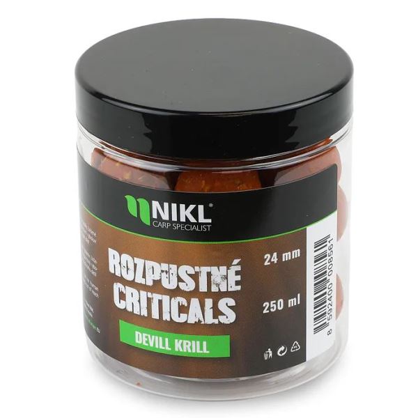 Nikl Rozpustné Criticals Boilie Devill Krill 250 ml