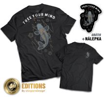 4ANGLERSDESIGN Tričko Free Your Mind