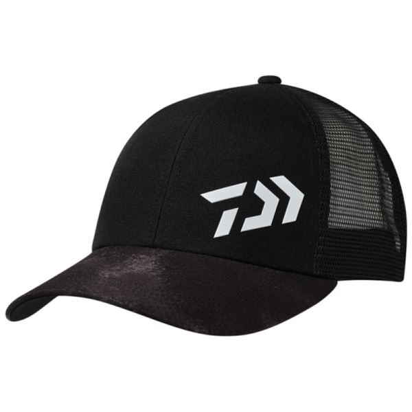 Daiwa Kšiltovka 3D Logo Half Mesh Cap Black Haze Camo