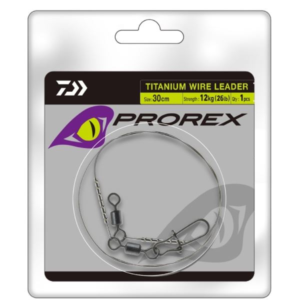 Daiwa Lanko Prorex S Karabinkou A Obratlíkem Titanium 30 cm