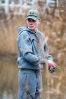 Savage Gear Mikina Junior Jaw Hoodie Grey Melange (11)