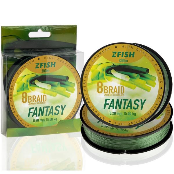 Zfish Splénaná Šňůra Fantasy 8 Braid 300 m