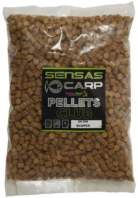 Sensas pelety club scopex 800 g - 8 mm