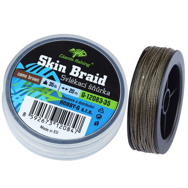 Giants Fishing Svlékací Šňůra Carp Line Skin Braid Camo Brown 20 m