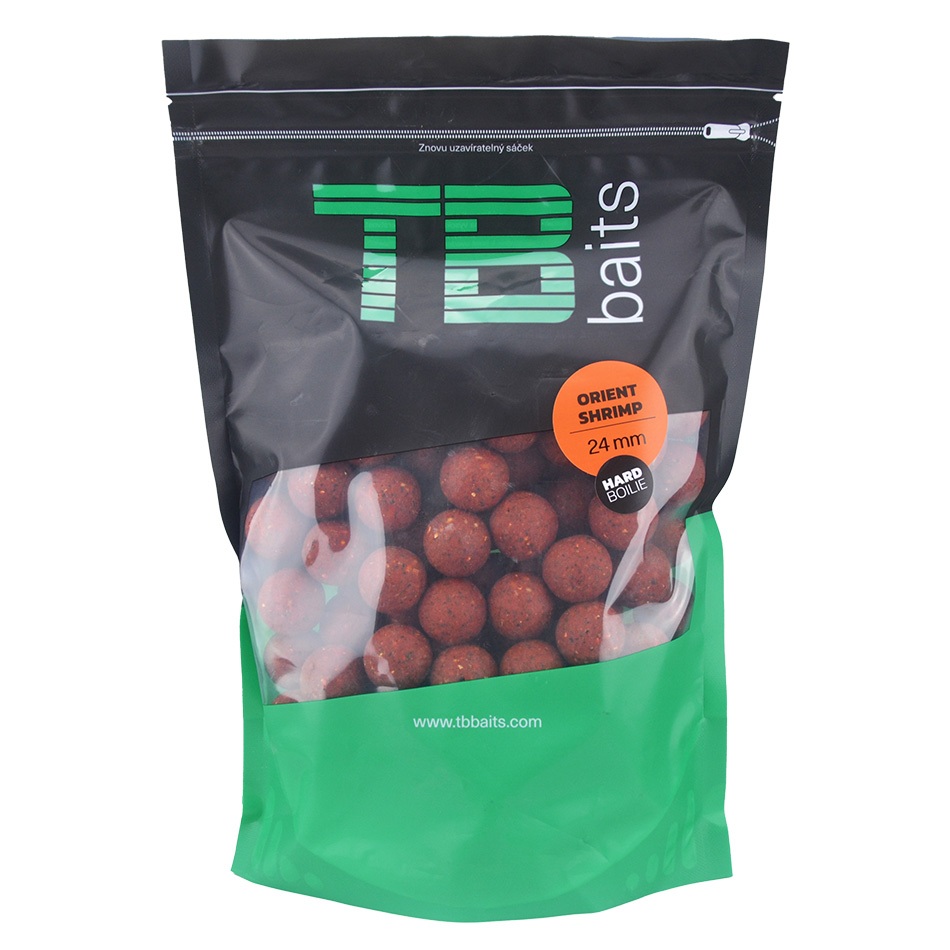 Tb baits hard boilie orient shrimp - 1 kg 24 mm