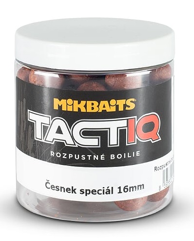 Levně Mikbaits rozpustné boilies tactiq česnek speciál 250 ml - 16 mm