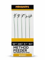 Mikbaits Method Feeder Návazce Z Pletené Šňůrky S Hrotem 5 ks (3)
