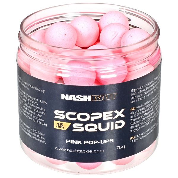 Nash Plovoucí Boilie Scopex Squid Airball Pop Ups Pink