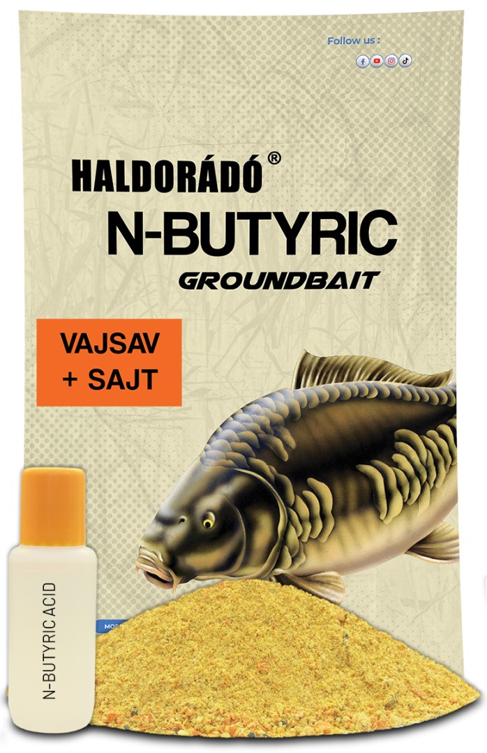 Haldorádó krmítková směs n-butyric groundbait kyselina máselná 800 g + 50 ml aroma - sýr