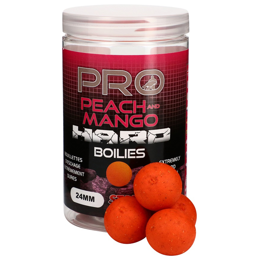 Levně Starbaits boilie hard baits peach & mango 200 g - 20 mm