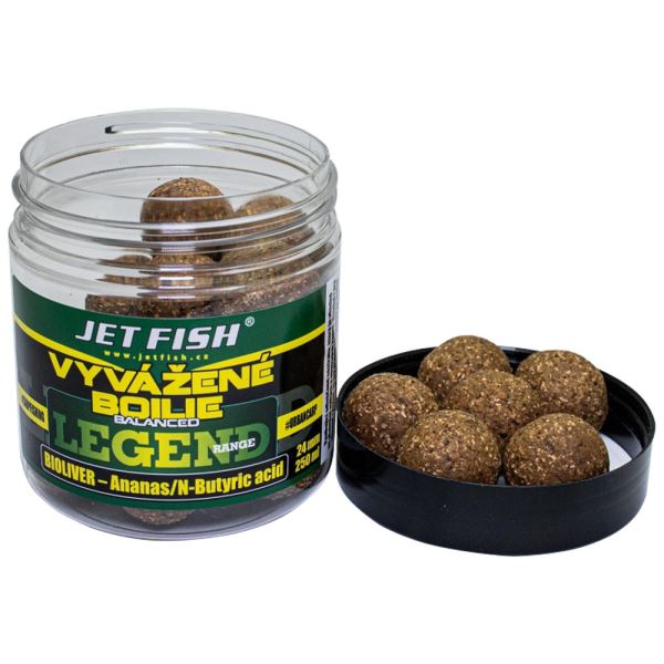 Jet Fish Vyvážené Boilie Legend Range Bioliver-Ananas/N-butyric 250 ml