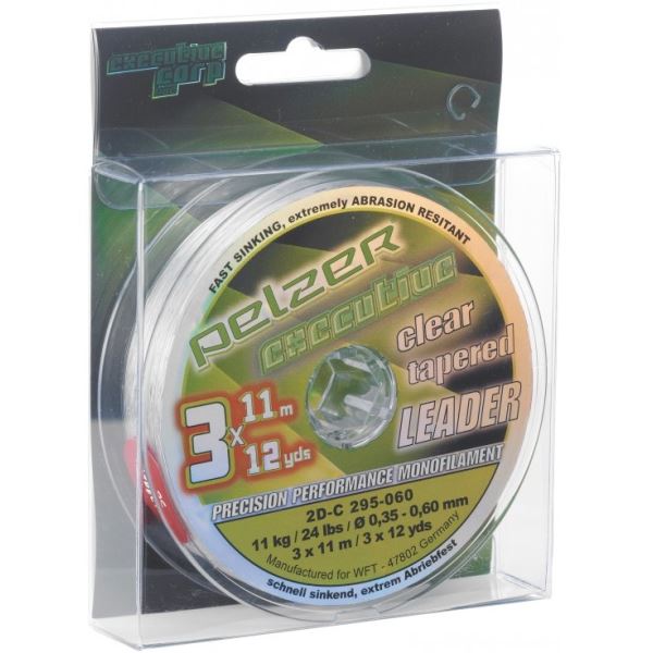 Pelzer Šokový Vlasec Pelzer 0,35 mm-0,60 mm 3x11m Clear