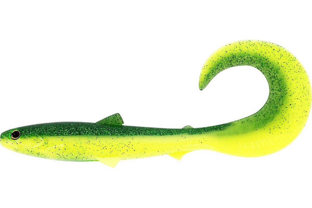 Westin gumová nástraha bullteez curltail fireflash - 8 cm 3 g 3 ks