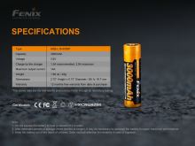 Fenix Vysokoproudová Baterie 18650 3000 mAh Li-ion (6)