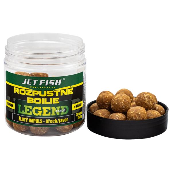 Jet Fish Rozpustné Boilie Legend Range Žlutý Impuls Ořech Javor 250 ml