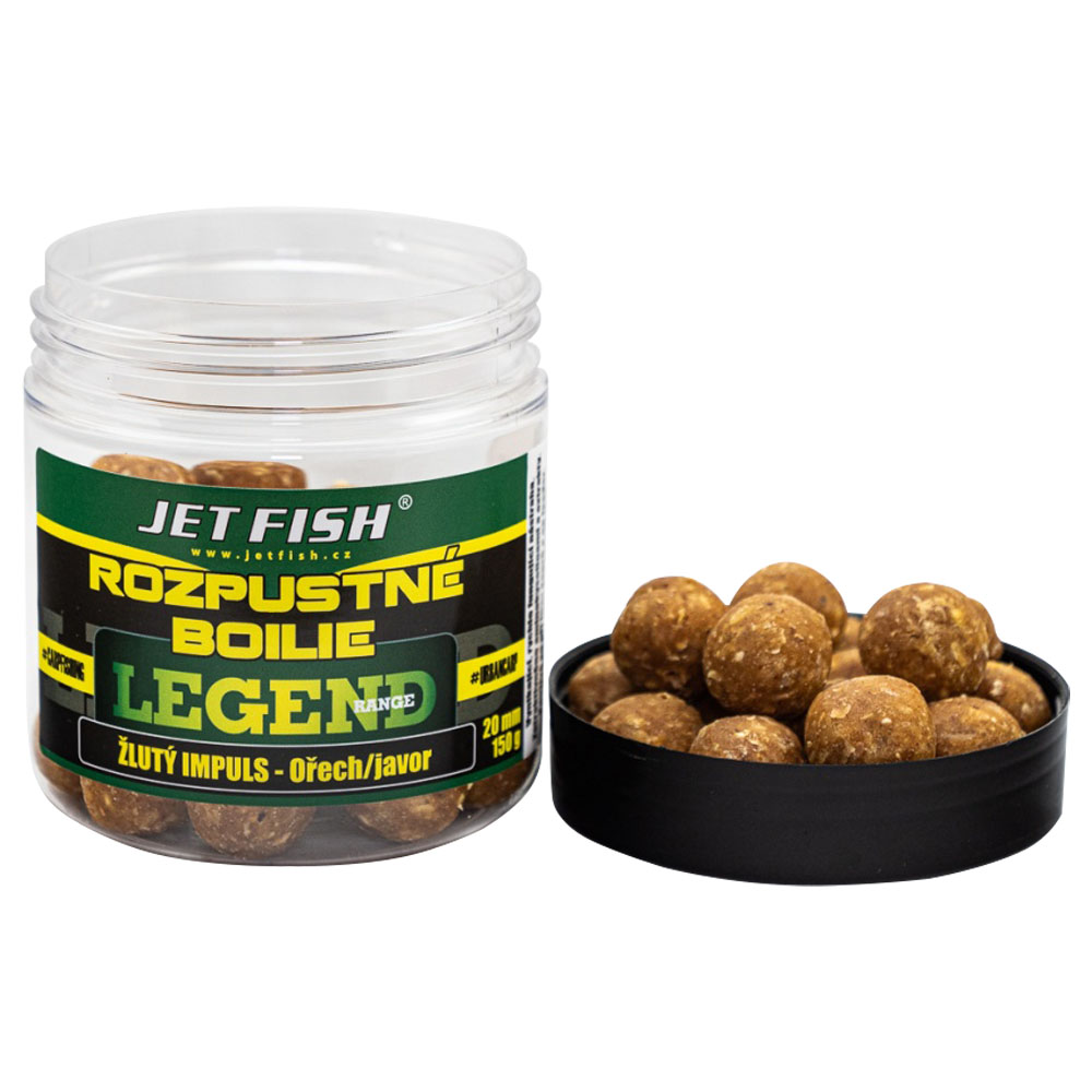 Jet fish rozpustné boilie legend range žlutý impuls ořech javor 250 ml - 20 mm