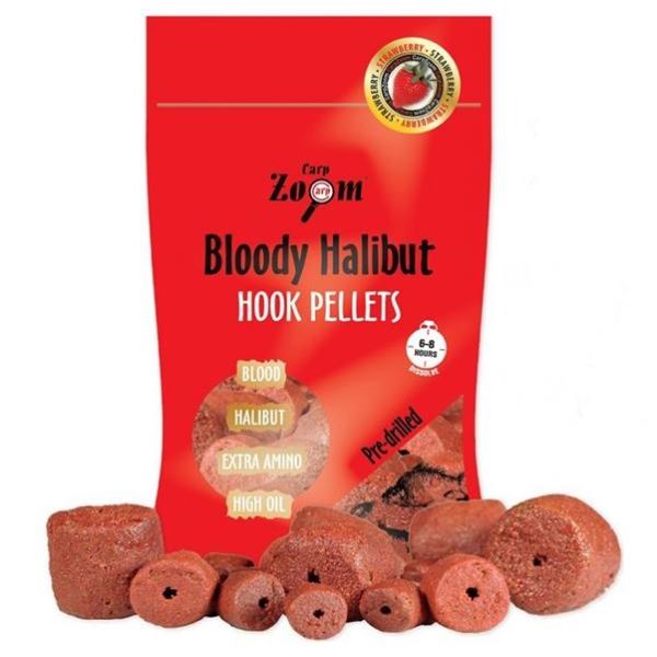 Carp Zoom Pelety Strawberry Halibut Hook Pellets 150 g