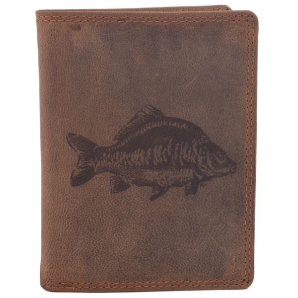 Mercucio Peněženka Světlehnědá Vzor 3 Kapr Lysec