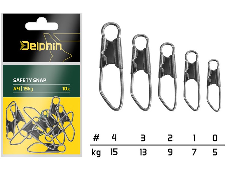 Delphin karabinka safety snap 10 ks - velikost 0 nosnost 5 kg