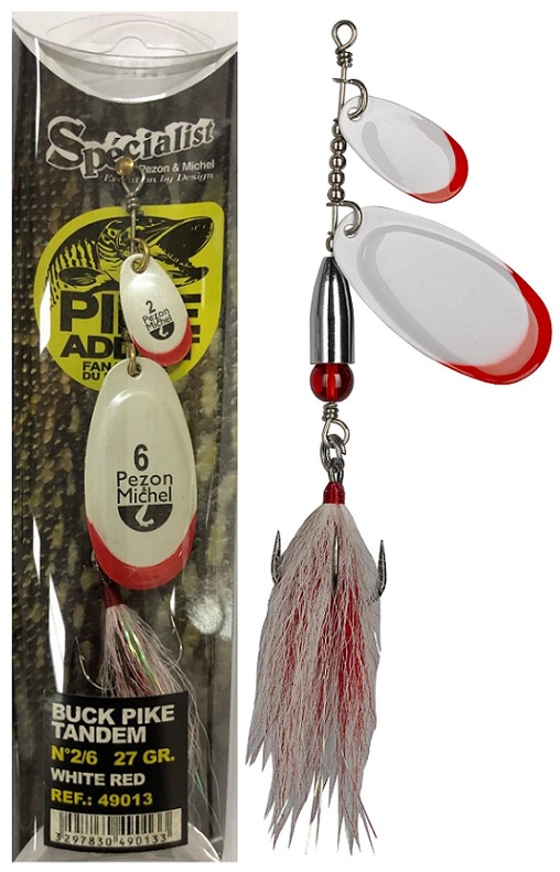 Pezon&michel třpytka buck pike tandem white red 27 g