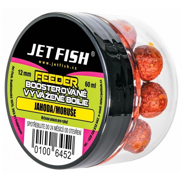 Jet Fish Boosterované Vyvážené Boilie 15 mm 60 ml