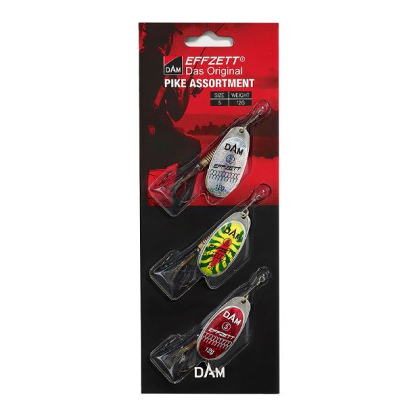 Dam Sada Třpytek Assortment 3 ks Spinner 5 12 g Sinking Pike