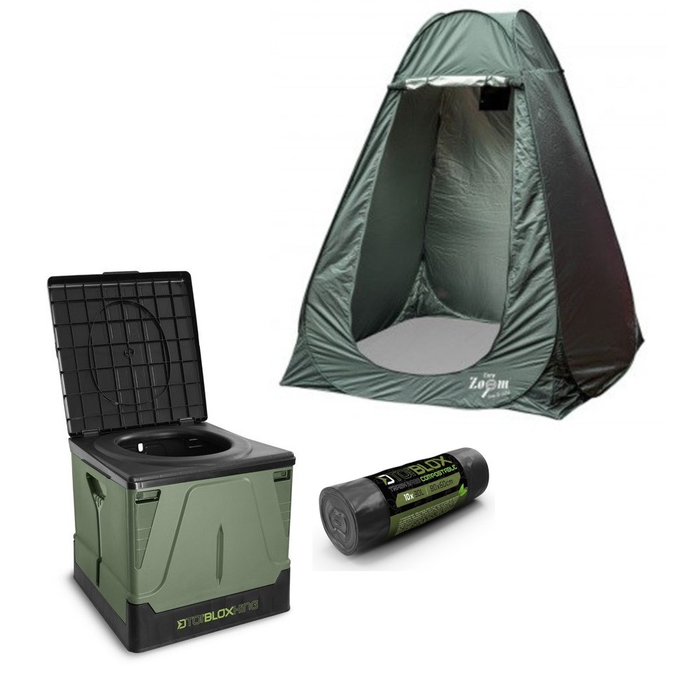 Levně Delphin set toaleta toiblox king + stan + sáčky toiblox