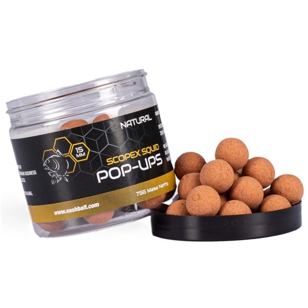 Nash Plovoucí Boilie Pop Ups Scopex Squid Natural 75 g